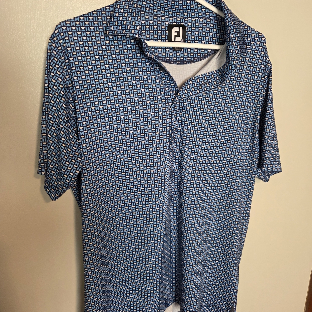 FootJoy Blue Patterned Men's Shirt